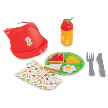 Ebédkészlet előkével Bon Appetit Set Corolle 36-42 cm játékbabának 10 kiegészítő 24 hó-tól kép