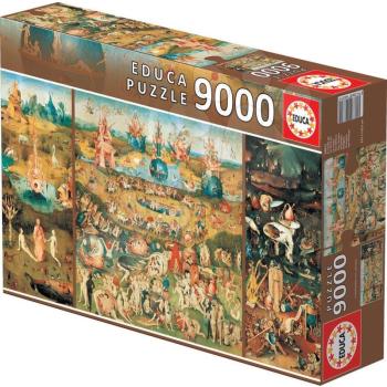 Educa Puzzle Földi örömök kertje - Hieronymus Bosch 9 000 db 14831 színes kép