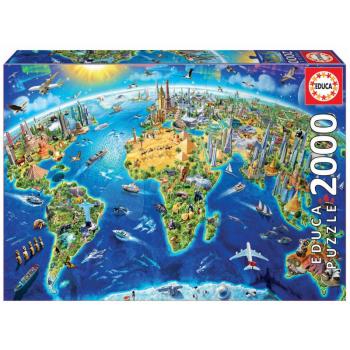 Educa puzzle Genuine World Landmarks Globe 2000 részes 17129 kép