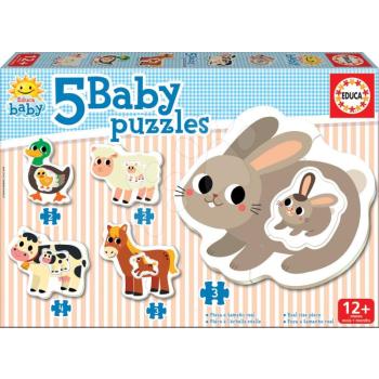 Educa puzzle legkisebbeknek Baby 5 - Állatkák nyuszival 17574 kép