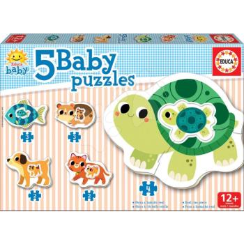 Educa puzzle legkisebbeknek Baby 5 - Állatok teknőssel 17573 kép
