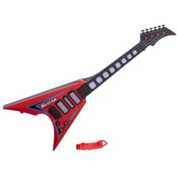 Elektromos gitár 58 cm-es, elemmel működik, világítással és hanggal. kép