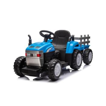 Elektromos gyermek traktor utánfutóval Farm 24V 2x45W kék kép