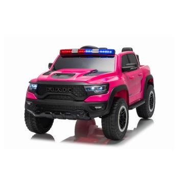 Elektromos kisautó Dodge Ram rózsaszín villogóval 4x4 | 12V10Ah kép