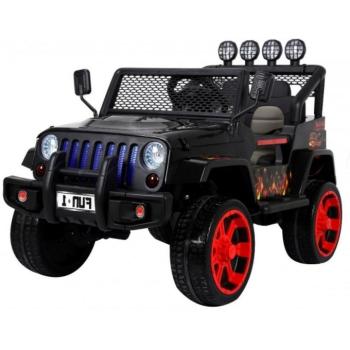 Elektromos kisautó Jeep Raptor 4x4 fekete lánggal kép