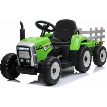 Elektromos traktor pótkocsival zöld kép