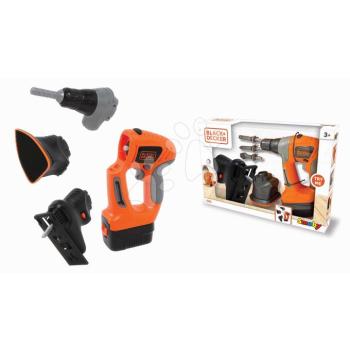 Elektronikus szerszám EVO Black&Decker Smoby fúrófejekkel dekopírfűrésszel csiszolóval és fúróval 3 évtől kép