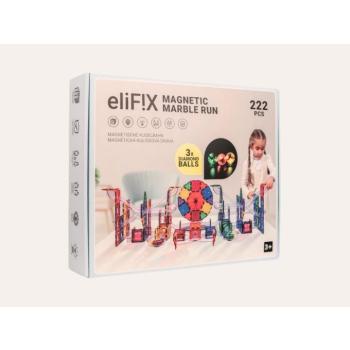 EliFix mágneses építőjáték - golyópálya 222 db + világító golyók kép