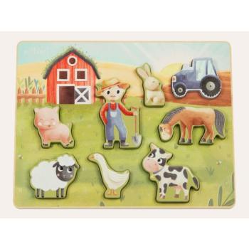 eliNeli Dřevěné vkládací puzzle farma kép