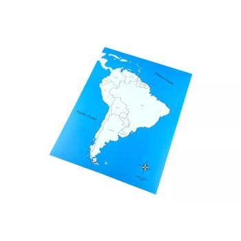 Ellenőrző térkép - Dél-Amerika Új - feliratokkal kép