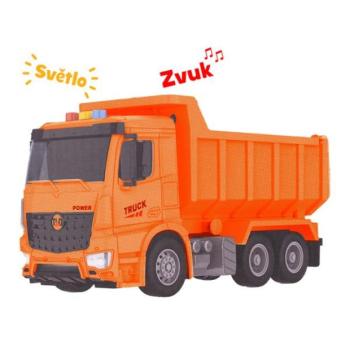 Építőipari billenős teherautó 26cm lendkerekes elemes fénnyel és hanggal kép