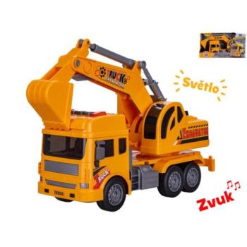 Építőipari kotrógép 27 cm lendkerekes, elemes, fénnyel és hanggal kép