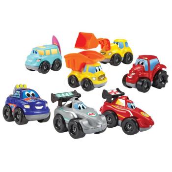 Épitőjáték 7 kisautóval Abrick Fast Car Écoiffier kombinálhatóak 18 hó-tól kép