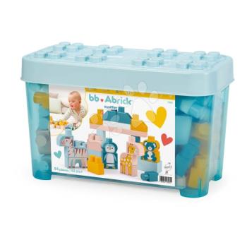 Építőjáték állatkákkal BB Abrick Écoiffier 55 kocka kék dobozban 12 hó-tól kép