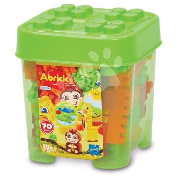 Építőjáték majmokkal Abrick Barrel Écoiffier vadállatok és 70 kocka a dobozban 18 hó-tól kép