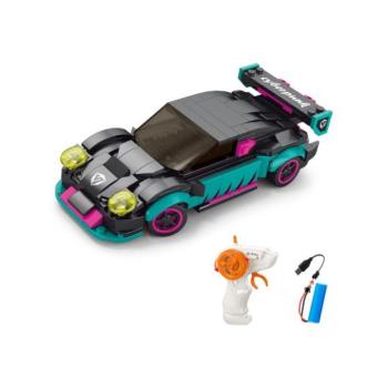 Építőkészlet Autó türkiz RC távirányítós 17 cm kép