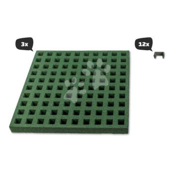 Esésvédő négyzet alakú gumilap játszótérre 54*54 cm Square Freezone Safety 3 Tiles Exit Toys szett 3 darab füvesíthető csúszásmentes kép