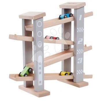 Fa 4 emeletes autópálya Car Racing Track Eichhorn 4 kisautóval 12 hó-tól kép