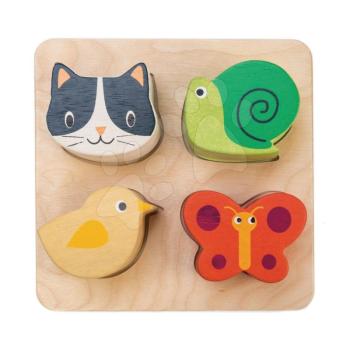 Fa állatka alakzatok Touch Sensory Tray Tender Leaf Toys alátéten 4 fajta 18 hó-tól kép