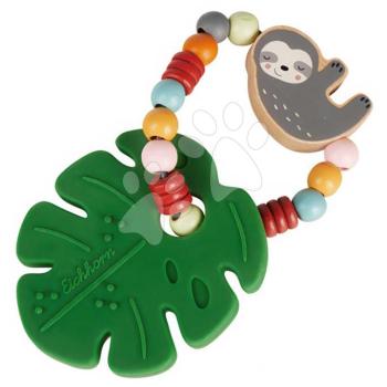 Fa csörgő Baby Grasping Toy Teething Leaf BeWild Eichhorn levél alakú rágókával 3 hó-tól kép