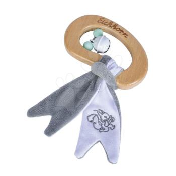 Fa csörgő csengettyűvel Bio 100% Natur Baby Pure Rattle Eichhorn fogantyúval és plüss fülekkel 3 hó-tól kép
