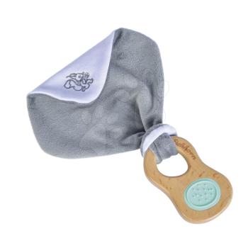 Fa csörgő fogantyúval Bio 100% Natur Baby Pure Grasping Toy with Doudou Eichhorn dédelgetni való ronggyal és tükörrel 3 évtől kép