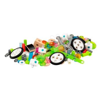 Fa építőjáték fénnyel Builder Light Set BRIO elektronikus 123 részes szerszámokkal kép