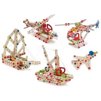 Fa építőjáték helikopter Constructor Helicopter Eichhorn 5 modell(helikopter, vadászrepülőgép, hajó, vontatóhajó, hidroplán) 225 darabos 6 évtől kép