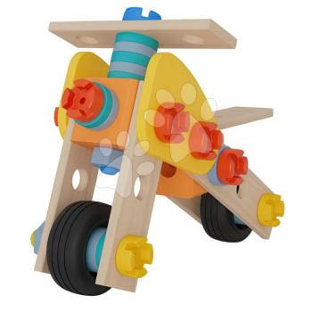 Fa építőjáték kismotor Construct Mini Bike Eichhorn 1 modell 47 drb 3 évtől kép