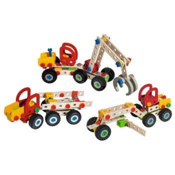 Fa építőjáték kombájn Constructor Mobile Harvester Eichhorn 3 modell (kombajn, munkagép, teherautó) 140 darabos 5 évtől kép