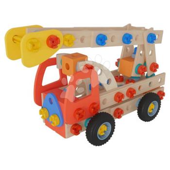 Fa építőjáték tűzoltókocsi Construct Fire Engine Eichhorn 2 modell 137 drb 5 évtől kép