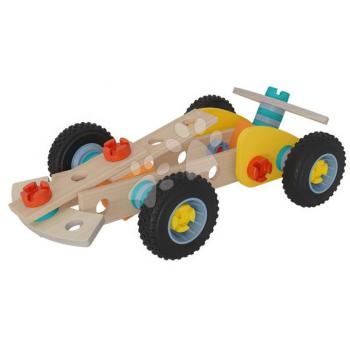 Fa építőjáték versenyautó Construct Race Car Eichhorn 1 modell 53 drb 3 évtől kép