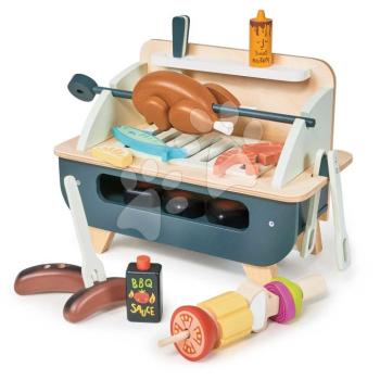 Fa grillező Barbeque Play set Tender Leaf Toys grillcsirkével és zöldséggel kép