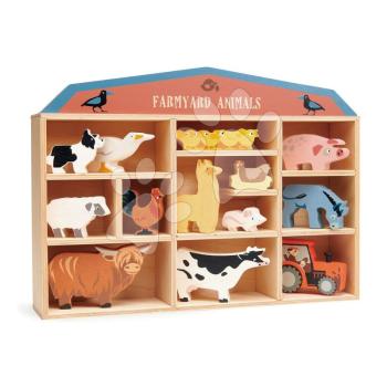 Fa háziállatok polcon 13 drb Faryard set Tender Leaf Toys  kép