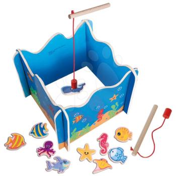 Fa horgász játék Fishing Game Eichhorn mágneses 16 részes kép