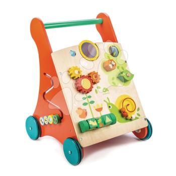 Fa járássegítő kert Baby Activity Walker Tender Leaf Toys különböző funkciókkal és kockákkal 18 hó-tól kép