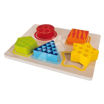Fa készségfejlesztő játék Color Sortingboard Eichhorn 5 formaillesztő kockával 12 hó-tól kép