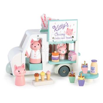 Fa kisautó tejbárral Kitty´s Milkshake Van Tender Leaf Toys 3 macska figurával kép
