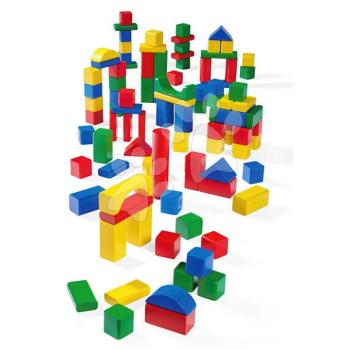 Fa kockák Colored Wooden 100 Blocks Eichhorn 100 drb 25 mm 12 hó-tól kép