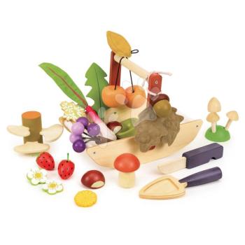 Fa kosár erdei termés gyűjtésére Wild Wood Forgaing Trug Tender Leaf Toys gombákkal almácskákkal eprekkel kép