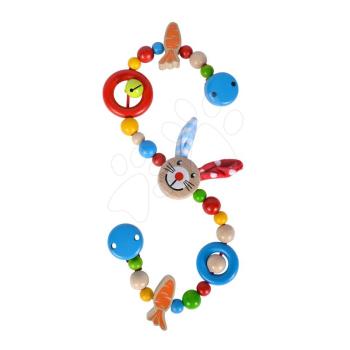 Fa lánc Rabbit Pram Chain Baby Eichhorn 54 cm babakocsira nyuszival 0 hó-tól kép