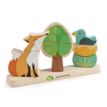 Fa mágneses kirakós rókával Foxy Magnetic Stacker Tender Leaf Toys 8 formázott kocka 18 hó-tól kép