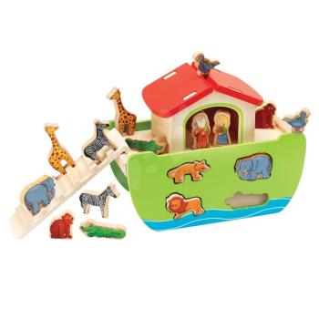 Fa Noé bárkája állatkákkal Stacking Toy Ark Eichhorn szétszedhető 16 figurával 12 hó-tól kép