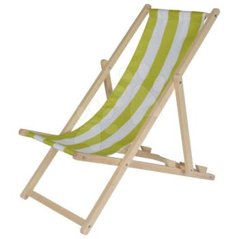 Fa nyugágy gyerekeknek Outdoor Kids Sunchair Eichhorn csíkos huzattal összecsukható UV szűrővel 40 kg teherbírás kép