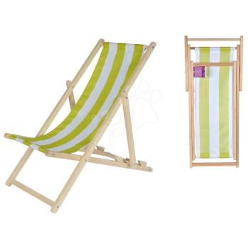 Fa összecsukható nyugágy gyerekeknek Outdoor Kids Sunchair Eichhorn csíkos huzattal UV szűrővel 40 kg teherbírás kép