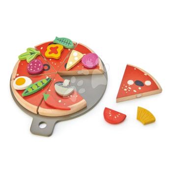 Fa Pizza Party Tender Leaf Toys 6 ínycsiklandó szelet és 12 fajta feltét kép