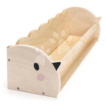Fa polc falra Small Birdie Shelf Tender Leaf Toys könyvekre és játékokra kampókkal kép