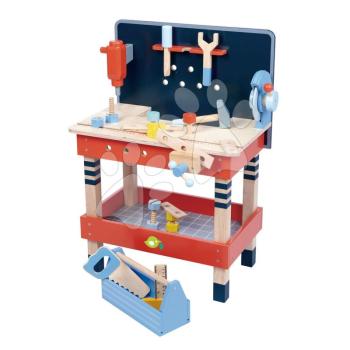 Fa szerelőműhely TenderLeaf Tool Bench Tender Leaf Toys szerszámokkal, 18 kiegészítővel kép