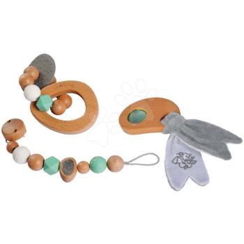 Fa szett Baby Pure Gift Set Eichhorn cumitartó lánc csörgő rágóka legkisebbeknek 0 hó-tól kép