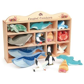 Fa tengeri állatok polcon 30 drb Coastal set Tender Leaf Toys kép